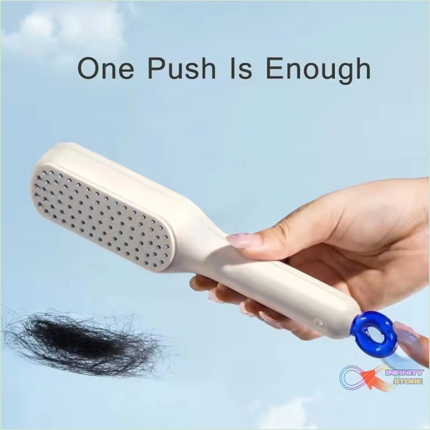 Self - Cleaning Hairbrush, Massage Comb (1 Pc / With Box) - infinityexculsivestore.com