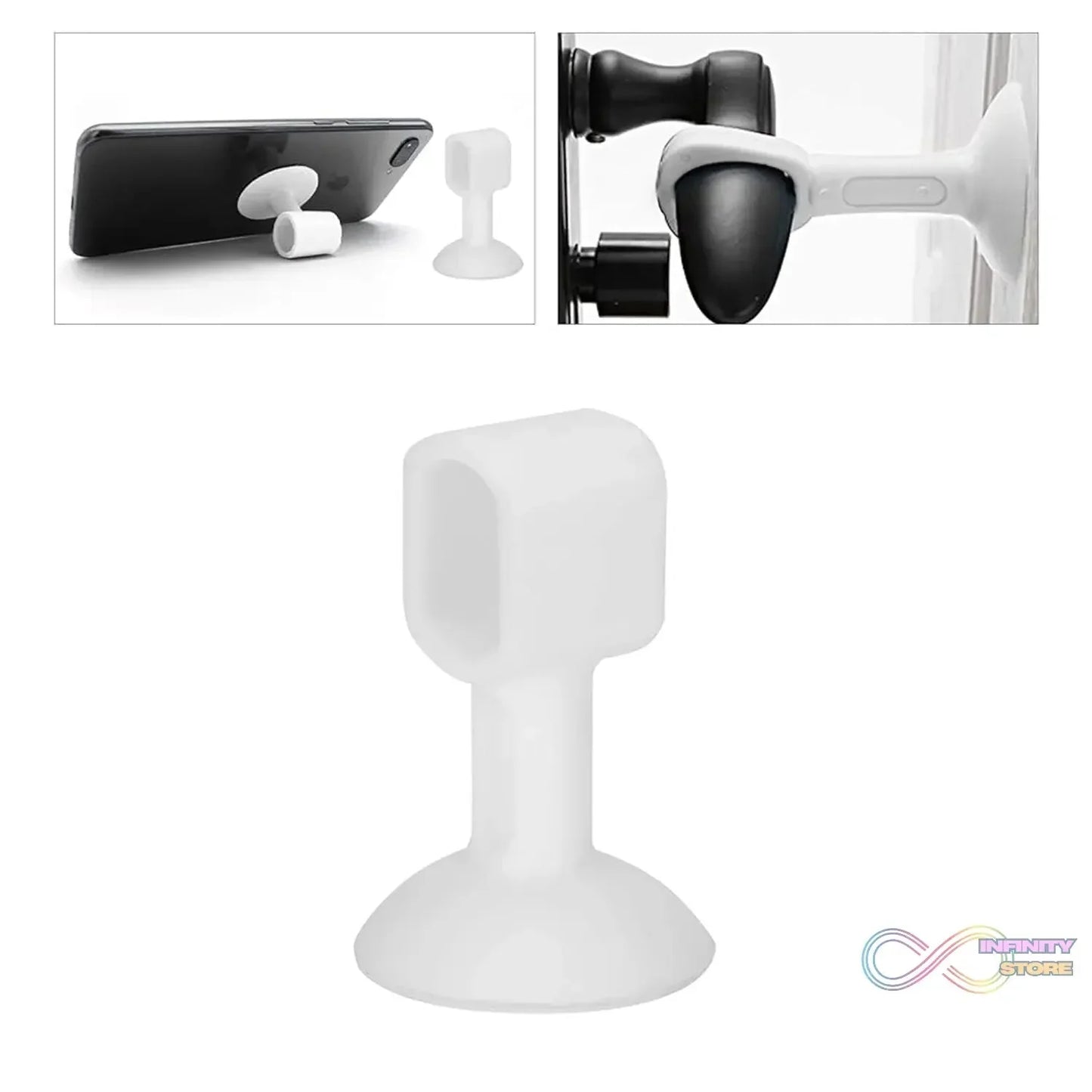 Self - Sucking Silicone Door Stopper (1 Pc / Mix Color) - infinityexculsivestore.com