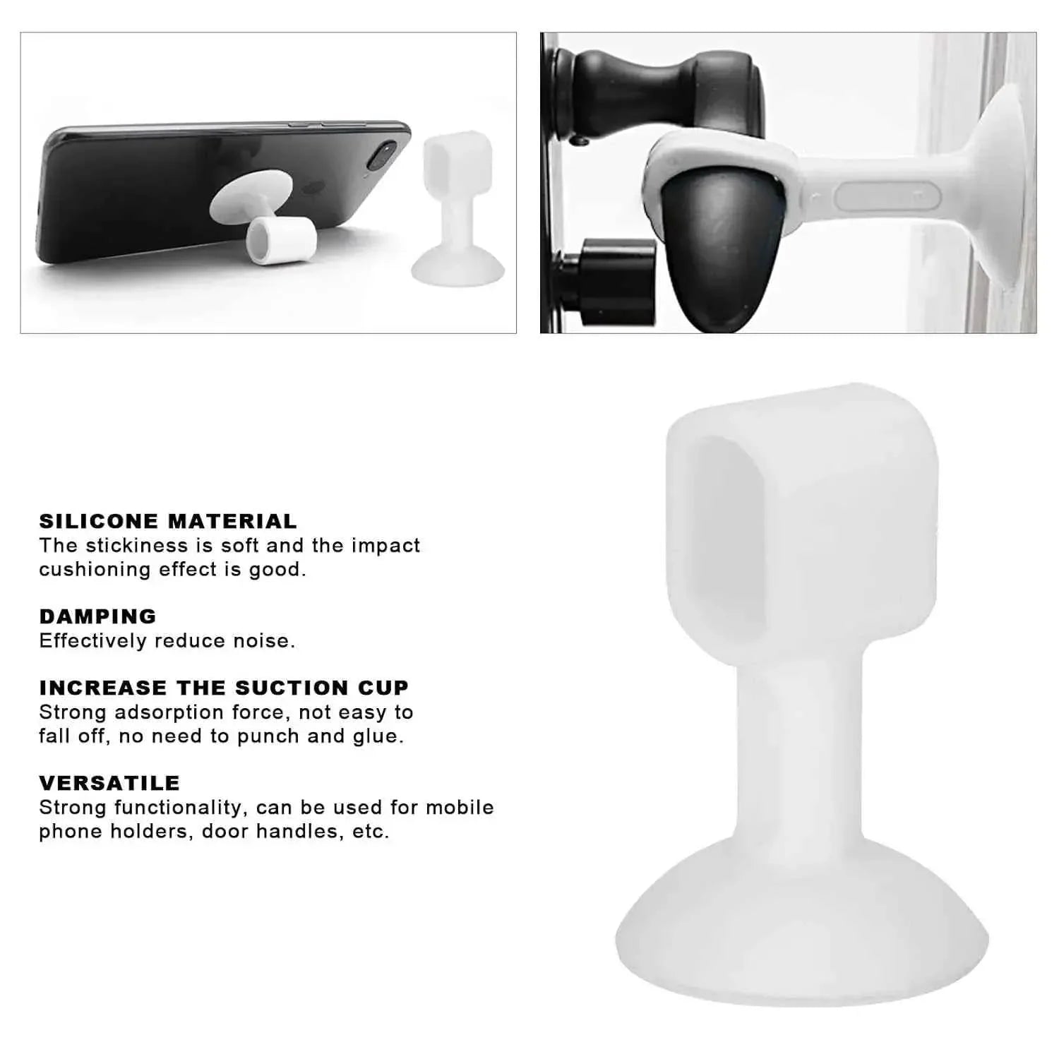 Self - Sucking Silicone Door Stopper (1 Pc / Mix Color) - infinityexculsivestore.com