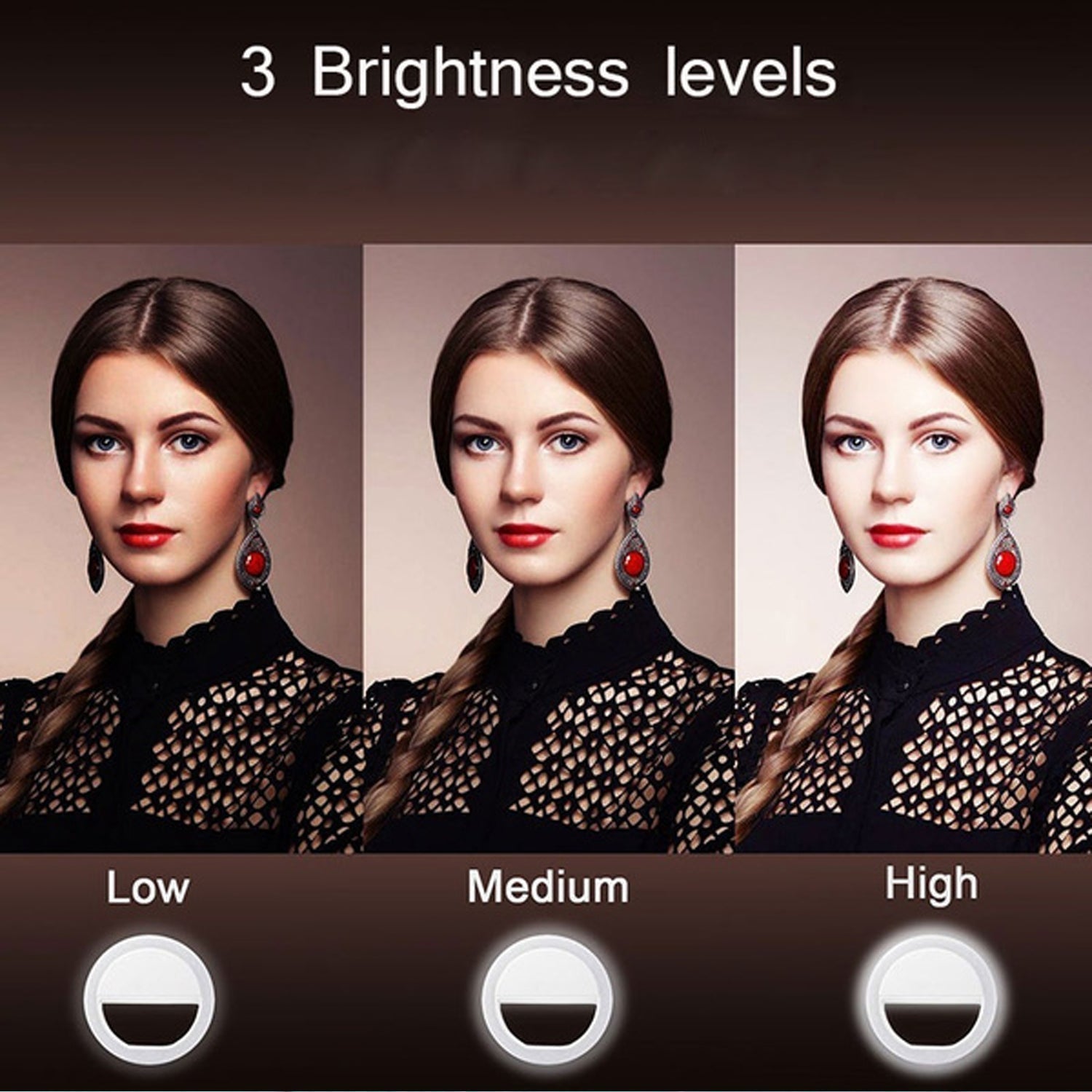 Selfie Ring Light for Brightening Face in Photos & Videos - infinityexculsivestore.com