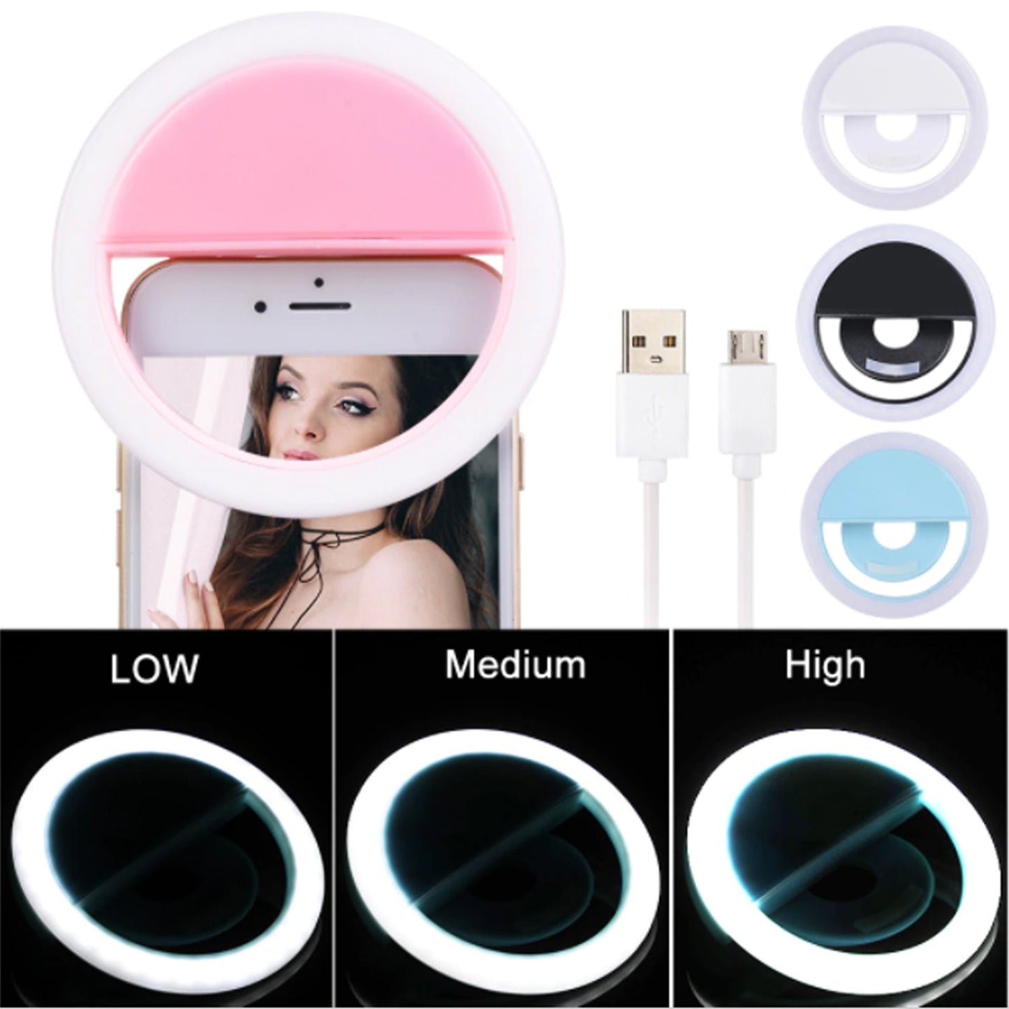 Selfie Ring Light for Brightening Face in Photos & Videos - infinityexculsivestore.com