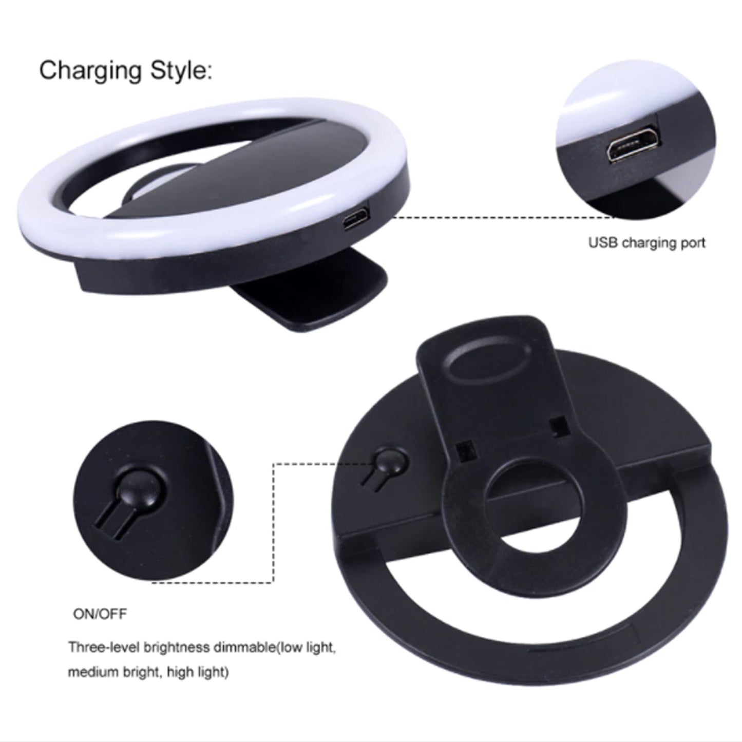 Selfie Ring Light for Brightening Face in Photos & Videos - infinityexculsivestore.com