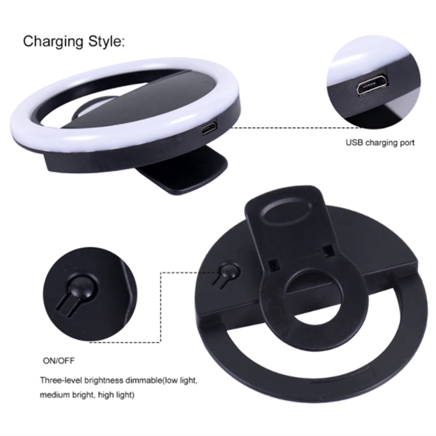 Selfie Ring Light for Brightening Face in Photos & Videos - infinityexculsivestore.com