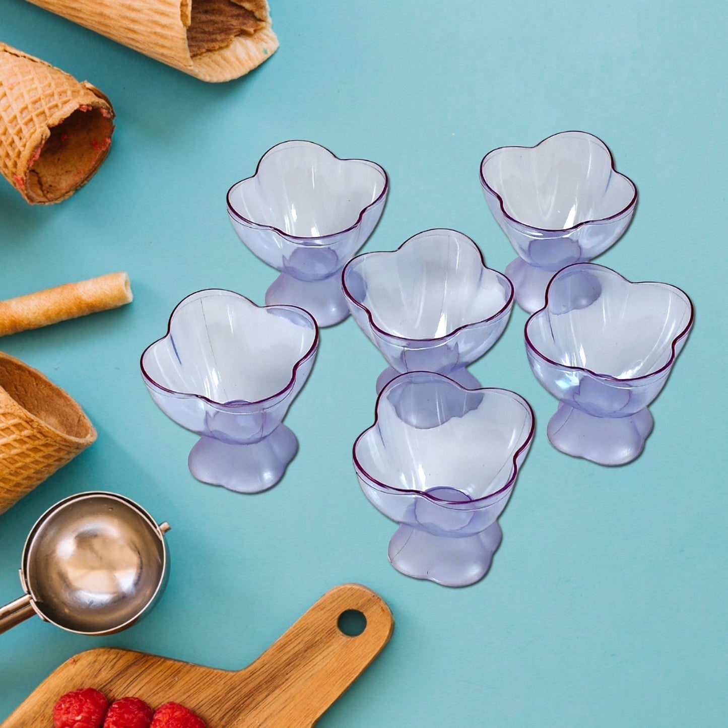 Serving Dessert Bowl Set - 6pcs Ice Cream, Salad, and Fruit Bowls (Brown Box) - infinityexculsivestore.com