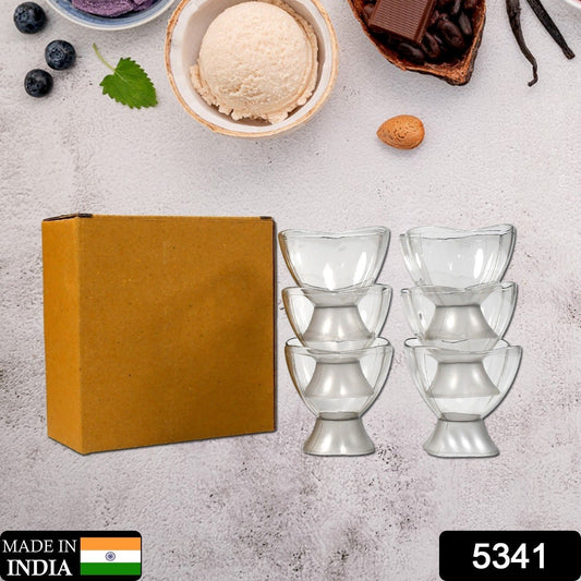 Serving Dessert Bowl Set - 6pcs Ice Cream, Salad, and Fruit Bowls (Brown Box) - infinityexculsivestore.com