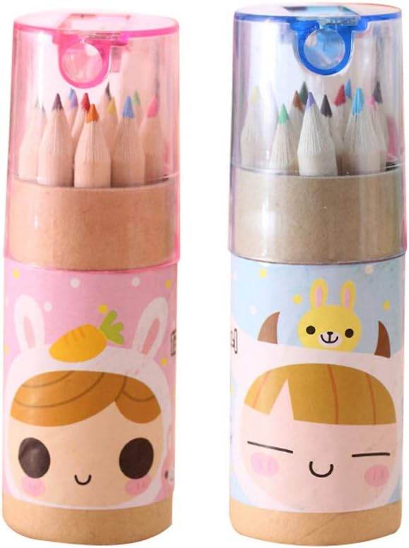 12 Colouring Pencils Kids Set, Pencils Sharpener, Mini Drawing Colored Pencils with Sharpener, Kawaii Manual Pencil Cutter, Coloring Pencil Accessory School Supplies for Kid Artists Writing Sketching - infinityexculsivestore.com