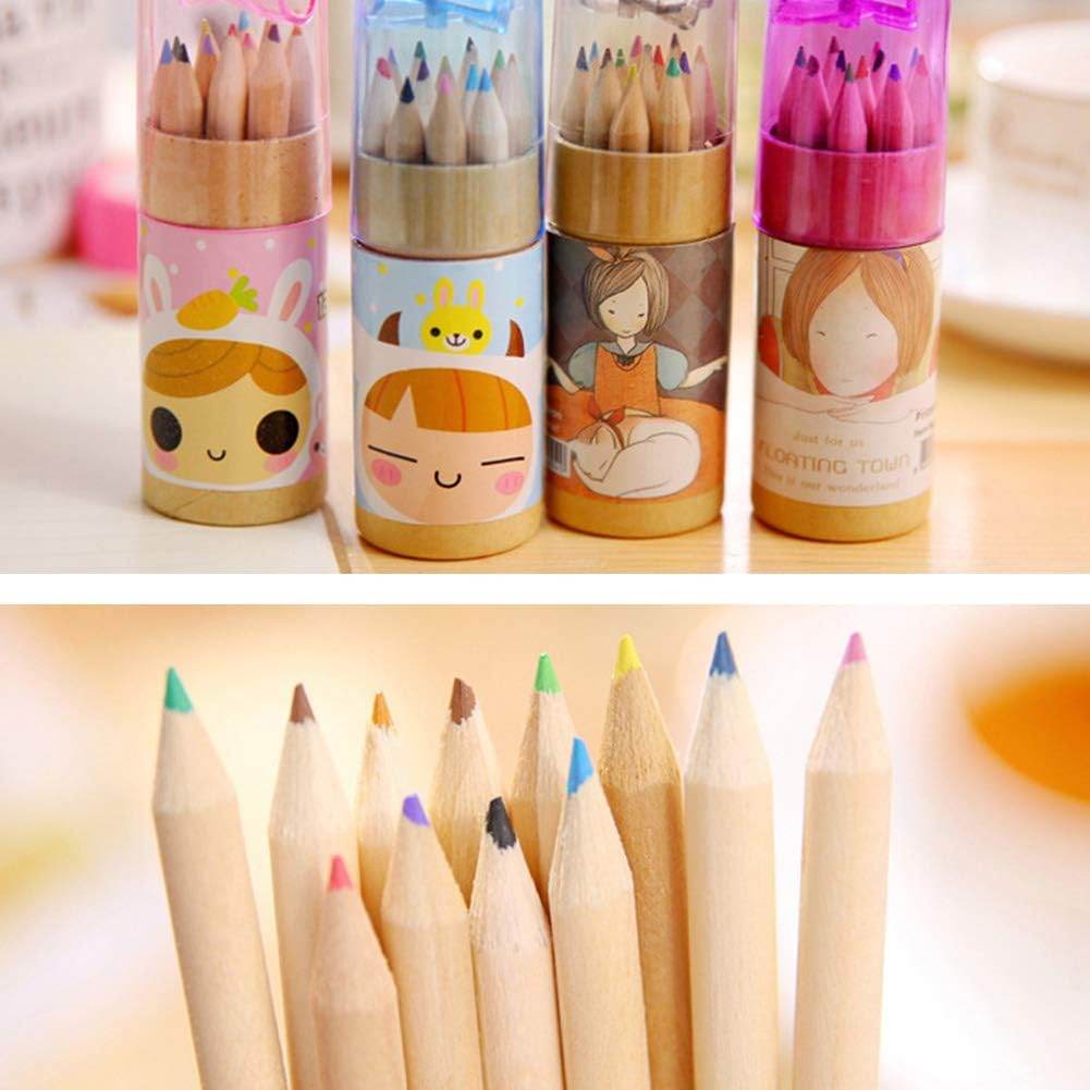 12 Colouring Pencils Kids Set, Pencils Sharpener, Mini Drawing Colored Pencils with Sharpener, Kawaii Manual Pencil Cutter, Coloring Pencil Accessory School Supplies for Kid Artists Writing Sketching - infinityexculsivestore.com
