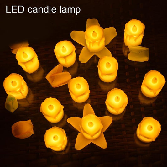 Set of 24 Multicolor Flameless Melted Design Candles for Decoration - infinityexculsivestore.com