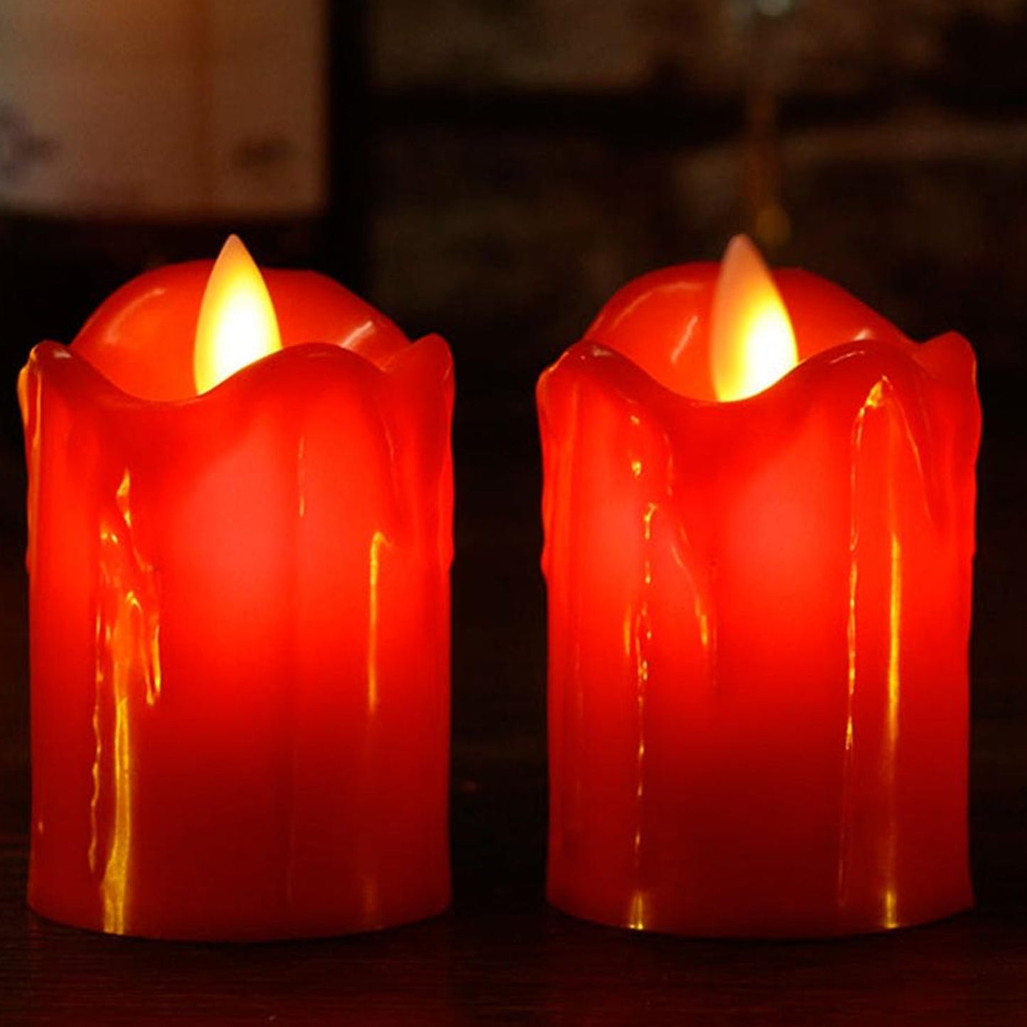 Set of 24 Multicolor Flameless Melted Design Candles for Decoration - infinityexculsivestore.com