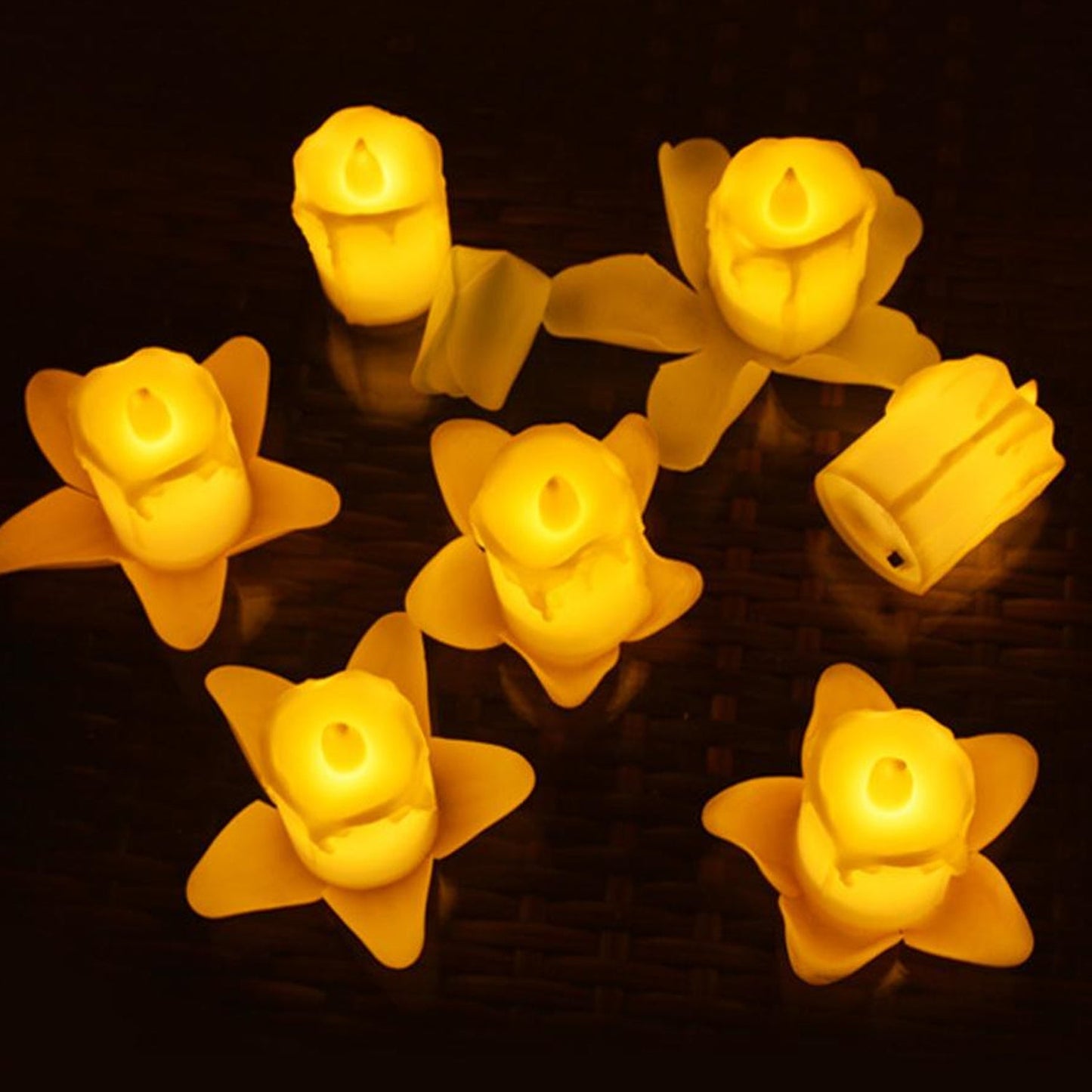Set of 24 Multicolor Flameless Melted Design Candles for Decoration - infinityexculsivestore.com