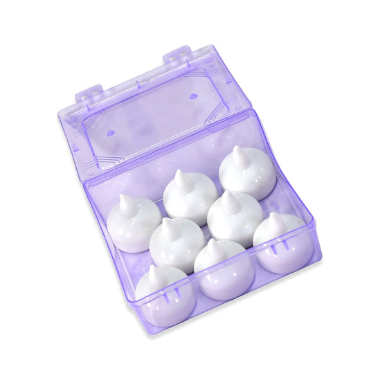 Set of 8Pcs With transparent box. Flameless Floating Candles Battery Operated Tea Lights Tealight Candle - Decorative, Wedding. - infinityexculsivestore.com