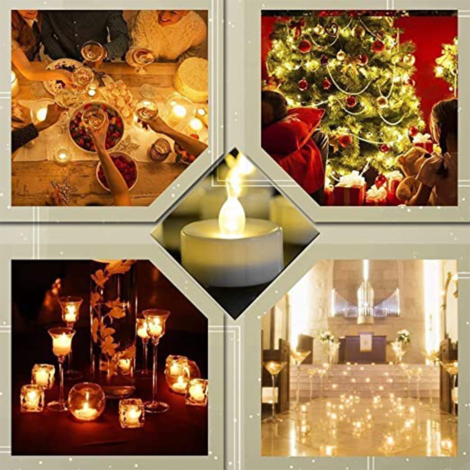 Set of 8Pcs With transparent box. Flameless Floating Candles Battery Operated Tea Lights Tealight Candle - Decorative, Wedding. - infinityexculsivestore.com