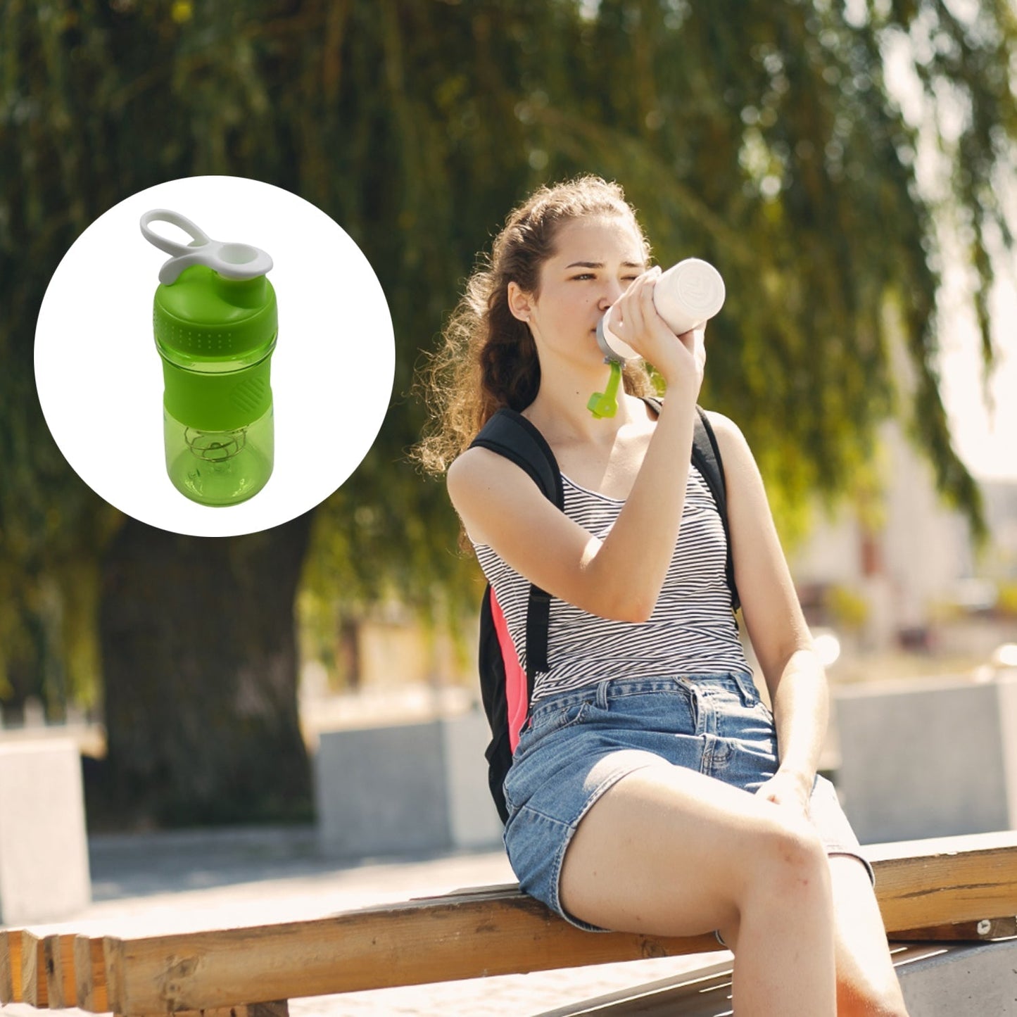 Shaker Bottle for Protein Mixes Pre Workout Shaker Bottles with A Small Stainless Blender Ball and Grip, BPA Free - infinityexculsivestore.com