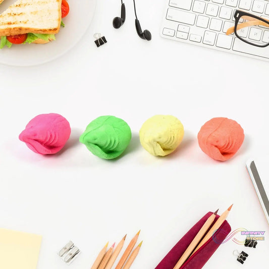 Shankh Shape Eraser Rubber (1 Pc / Mix Colour & Design) - infinityexculsivestore.com