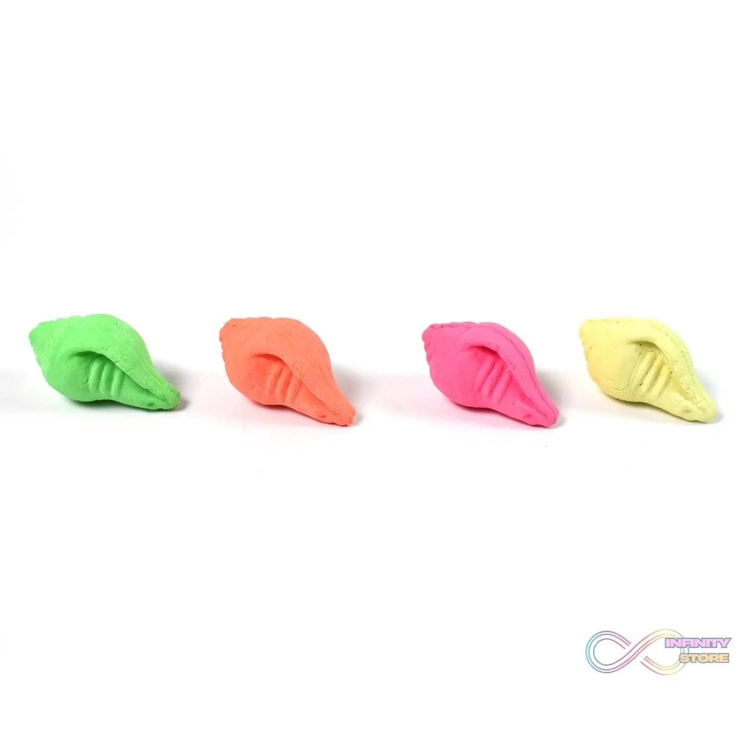 Shankh Shape Eraser Rubber (1 Pc / Mix Colour & Design) - infinityexculsivestore.com