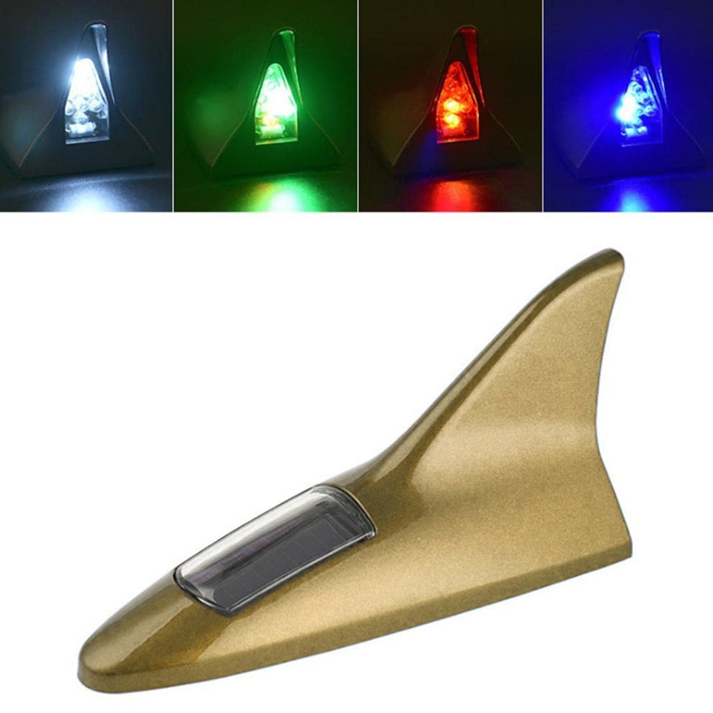 Shark Fin Light With Remote, LED Signal Antenna Solar Shark Fin Car Roof Light Sensor Decoration Flashing Lamps, Solar Powered Radio Signal for Car Lamp Accessories (1 Pc) - infinityexculsivestore.com