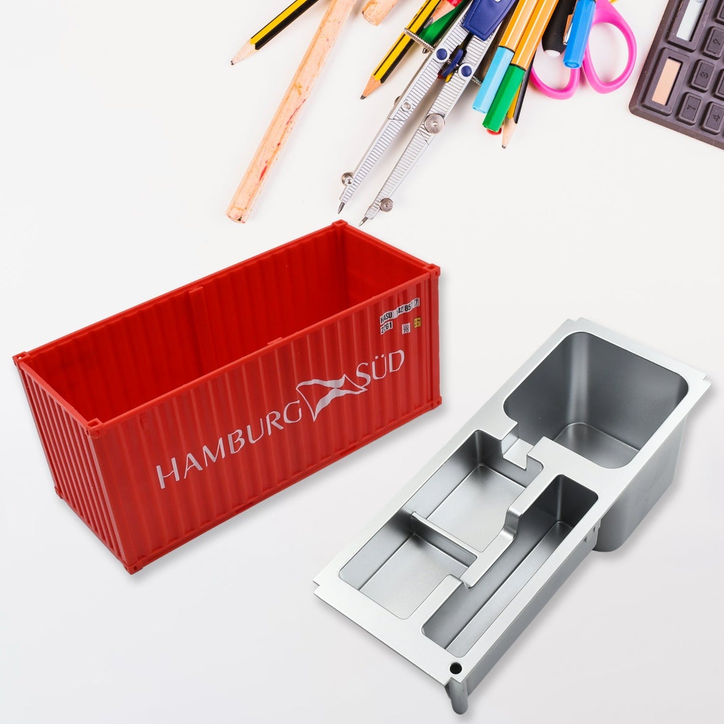 Shipping Container Pen Holder Shipping Container Model Pen Name Cardholder Simulated Container Model For Business Gift - infinityexculsivestore.com