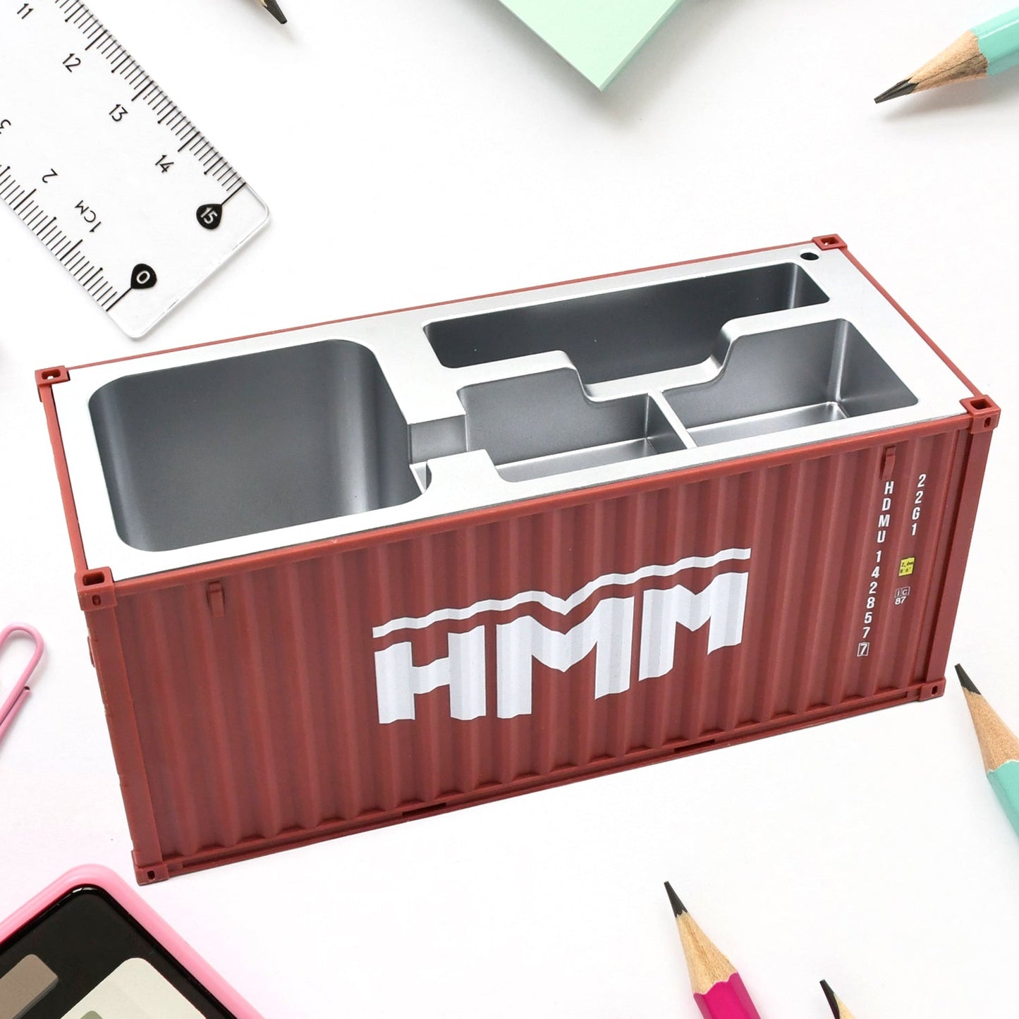 Shipping Container Pen Holder Shipping Container Model Pen Name Cardholder Simulated Container Model For Business Gift - infinityexculsivestore.com