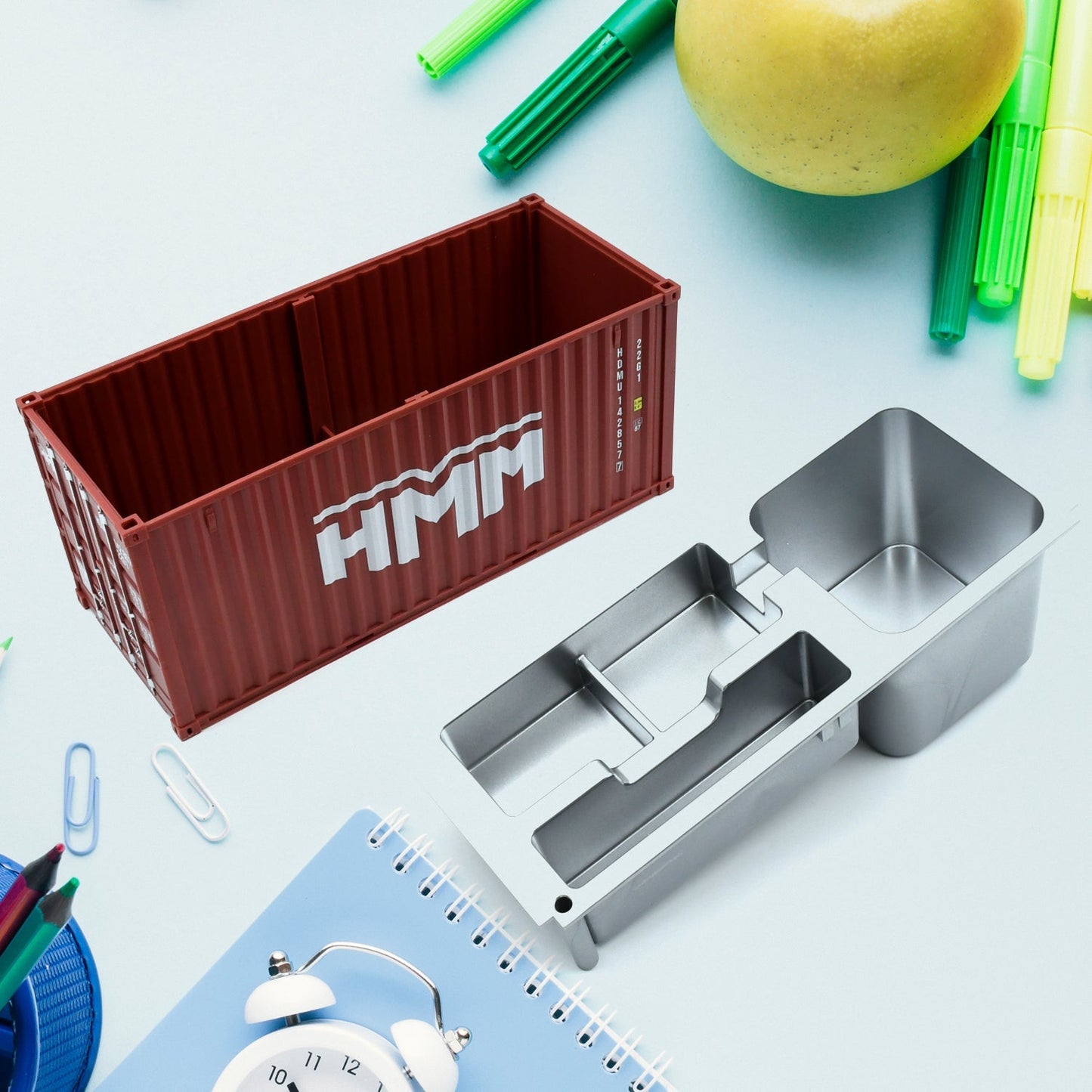 Shipping Container Pen Holder Shipping Container Model Pen Name Cardholder Simulated Container Model For Business Gift - infinityexculsivestore.com