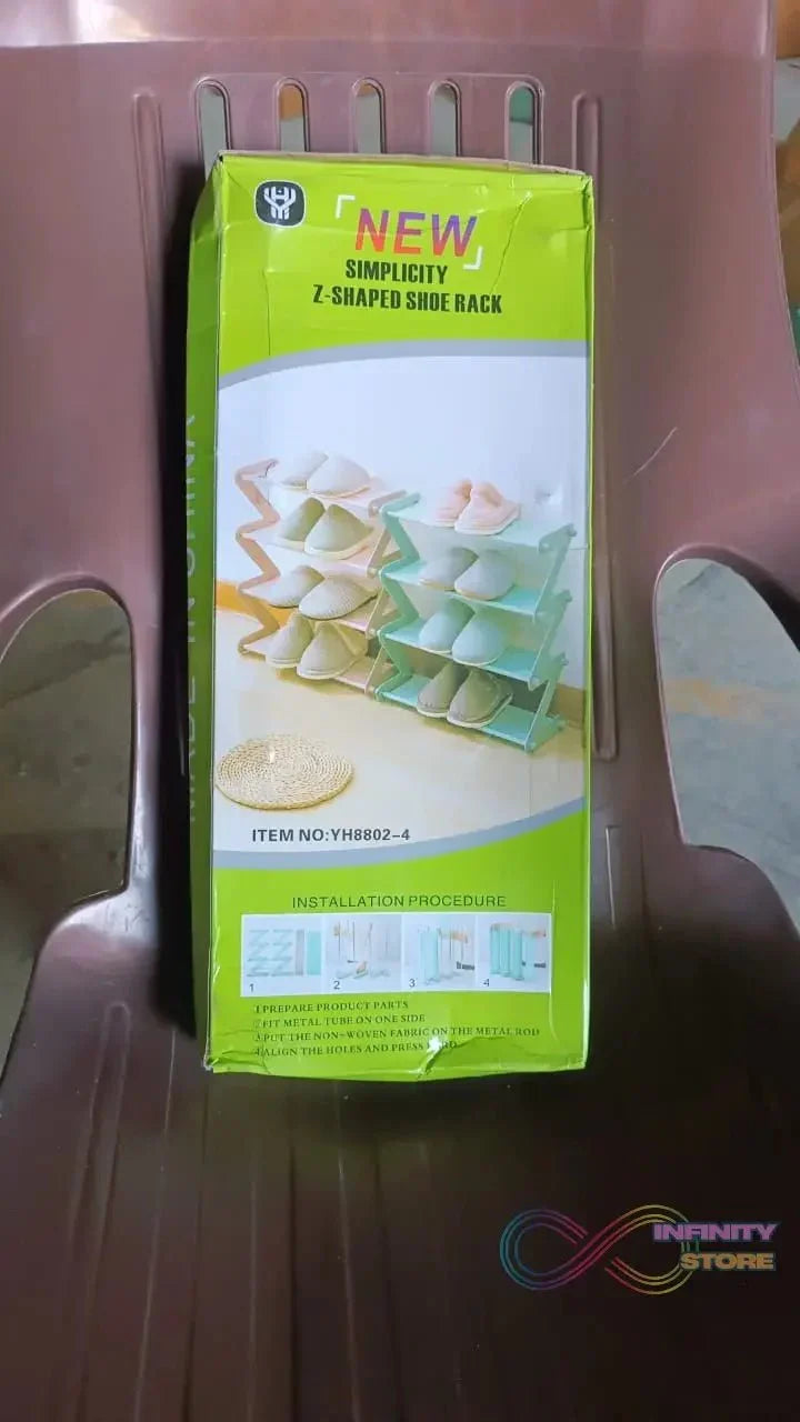 Shoe Rack Z - Shaped Four Layer (1 Pc / 4 Layer) - infinityexculsivestore.com
