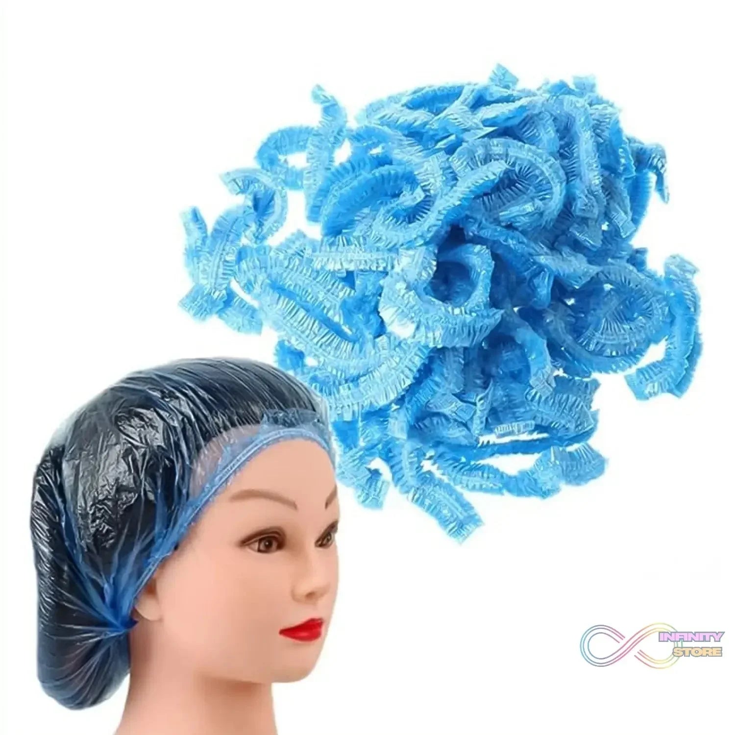 Shower Cap, Waterproof Disposable Shower Cap, 100 Pieces - infinityexculsivestore.com