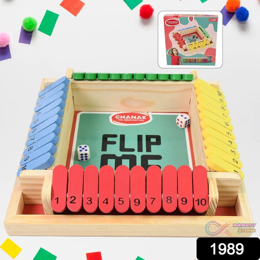 Shut The Box Dice Game, Classic Flip Me Multiplayer Game (1 Set) - infinityexculsivestore.com