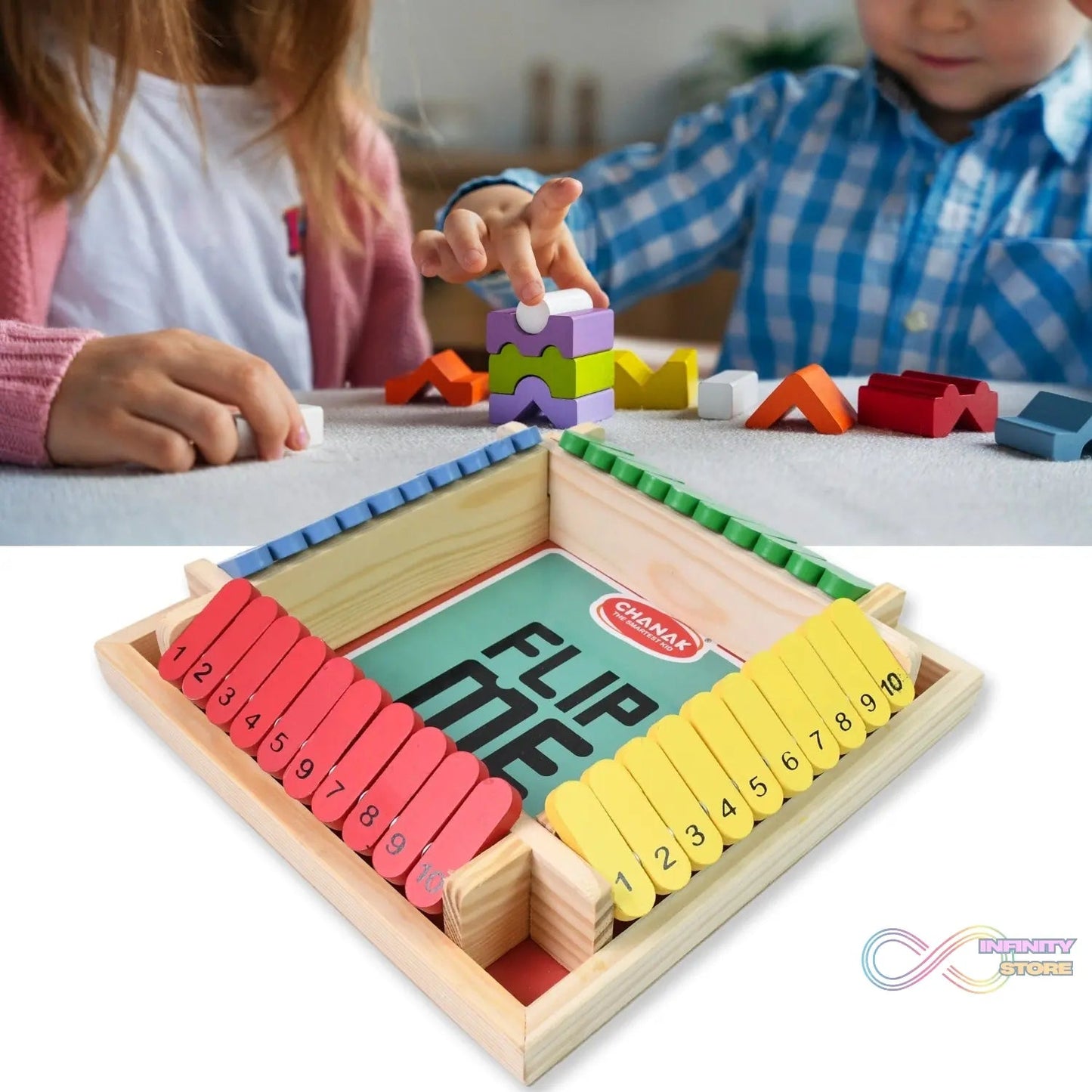 Shut The Box Dice Game, Classic Flip Me Multiplayer Game (1 Set) - infinityexculsivestore.com