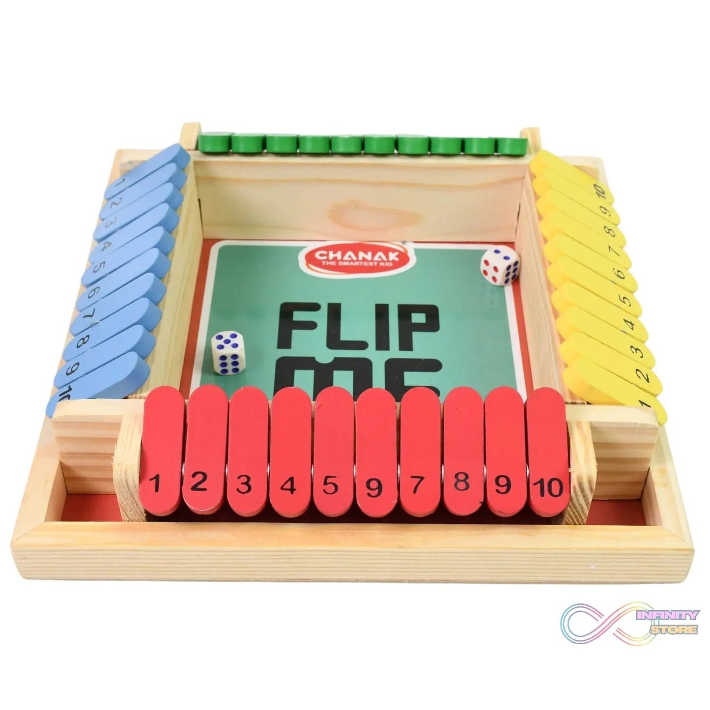 Shut The Box Dice Game, Classic Flip Me Multiplayer Game (1 Set) - infinityexculsivestore.com