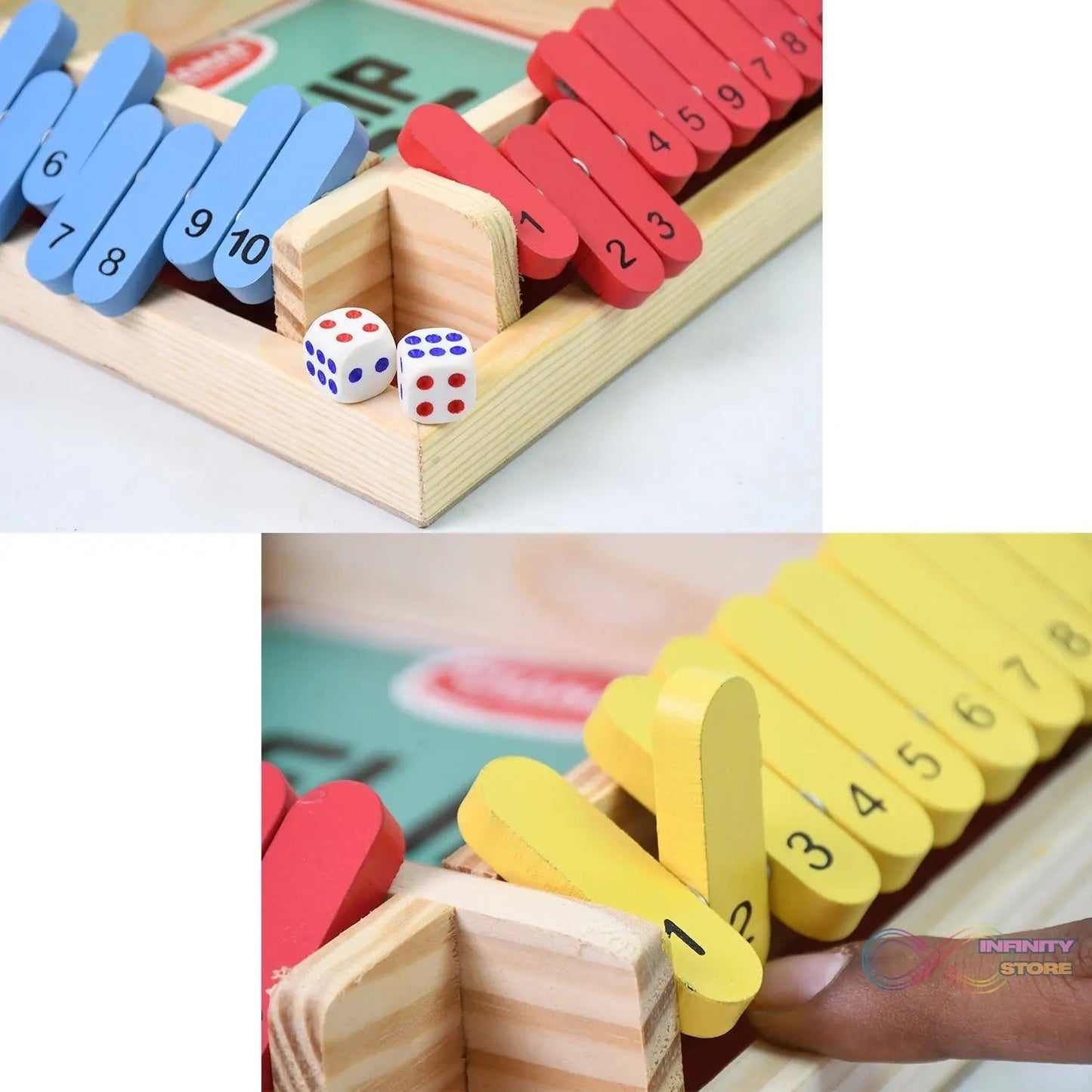 Shut The Box Dice Game, Classic Flip Me Multiplayer Game (1 Set) - infinityexculsivestore.com