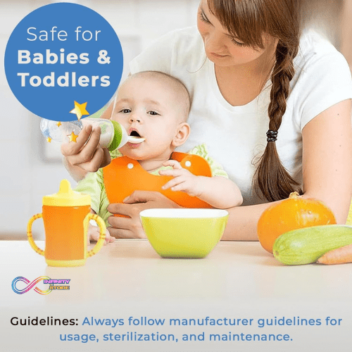 Silicone Baby Feeding Bottle with Spoon - infinityexculsivestore.com