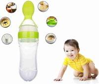 Silicone Baby Feeding Bottle with Spoon - infinityexculsivestore.com