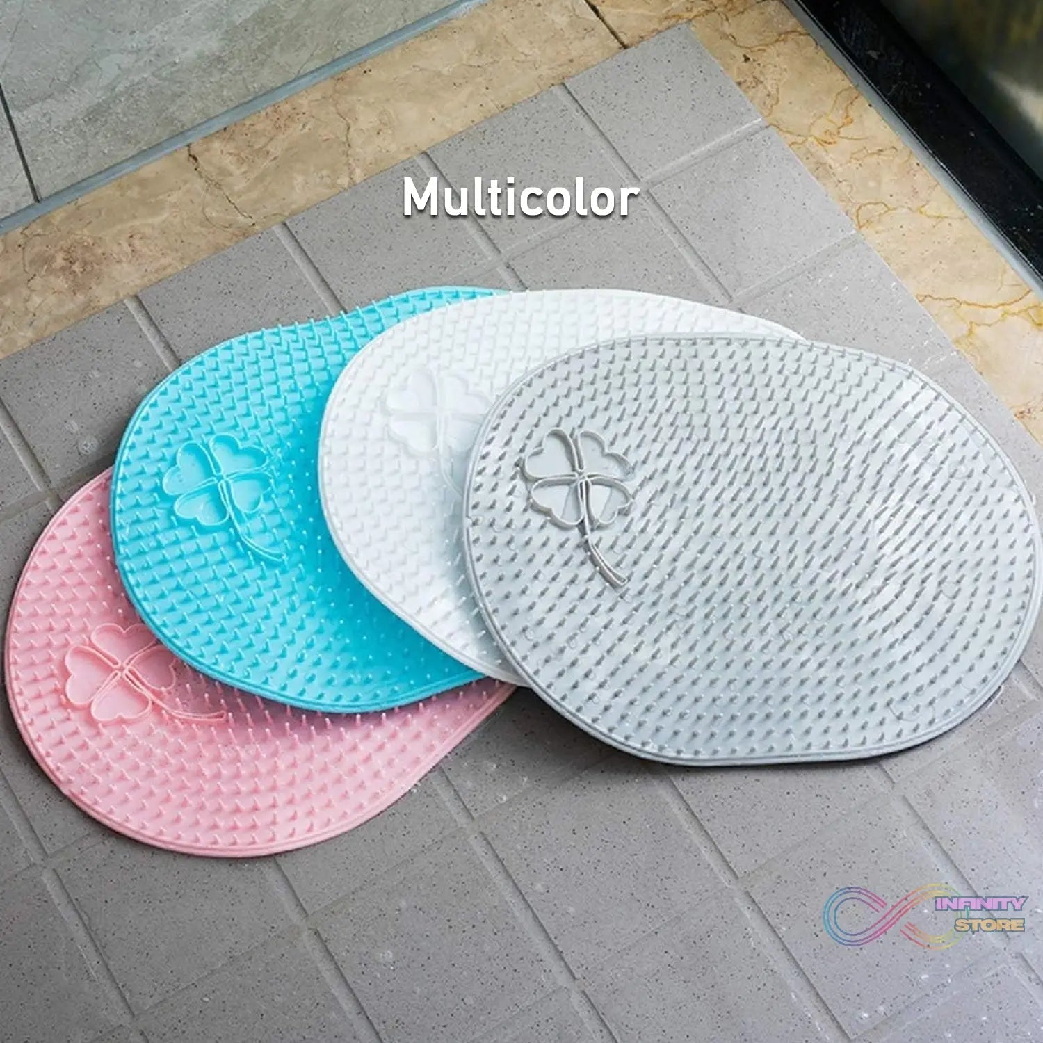 Silicone Bath Massage Cushion with Suction Cup (35×28 CM / 1 Pc) - infinityexculsivestore.com