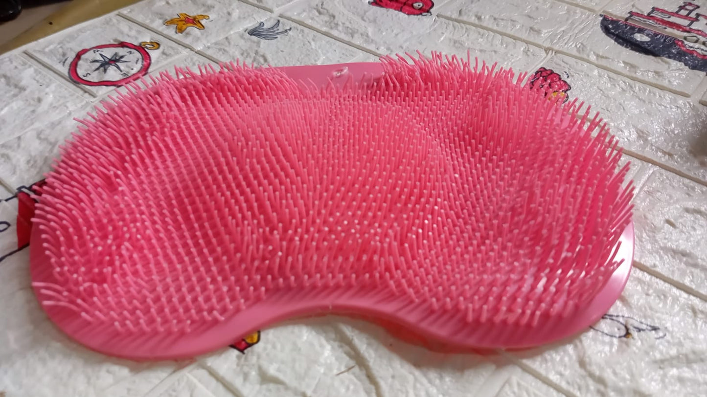 Silicone Bath Massage Cushion with Suction Cup, Shower Foot Scubber Brush Foot Bath Mat Scrubber, Anti - Slip Exfoliating Dead Skin Massage Pad Lazy Wash Feet Bathroom Mat - infinityexculsivestore.com