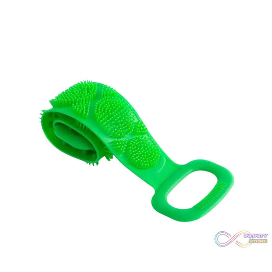 Silicone Body Back Scrubber Double Side Bathing Brush for Skin Deep Cleaning Massage, Dead Skin Removal (135 Gm | Big Size / 1pc) - infinityexculsivestore.com