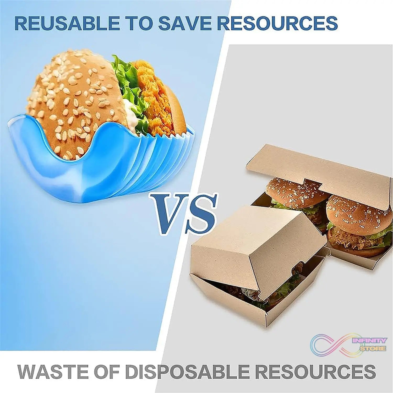 Silicone Burger Holder Snack Holder Reusable Burger Holder - infinityexculsivestore.com