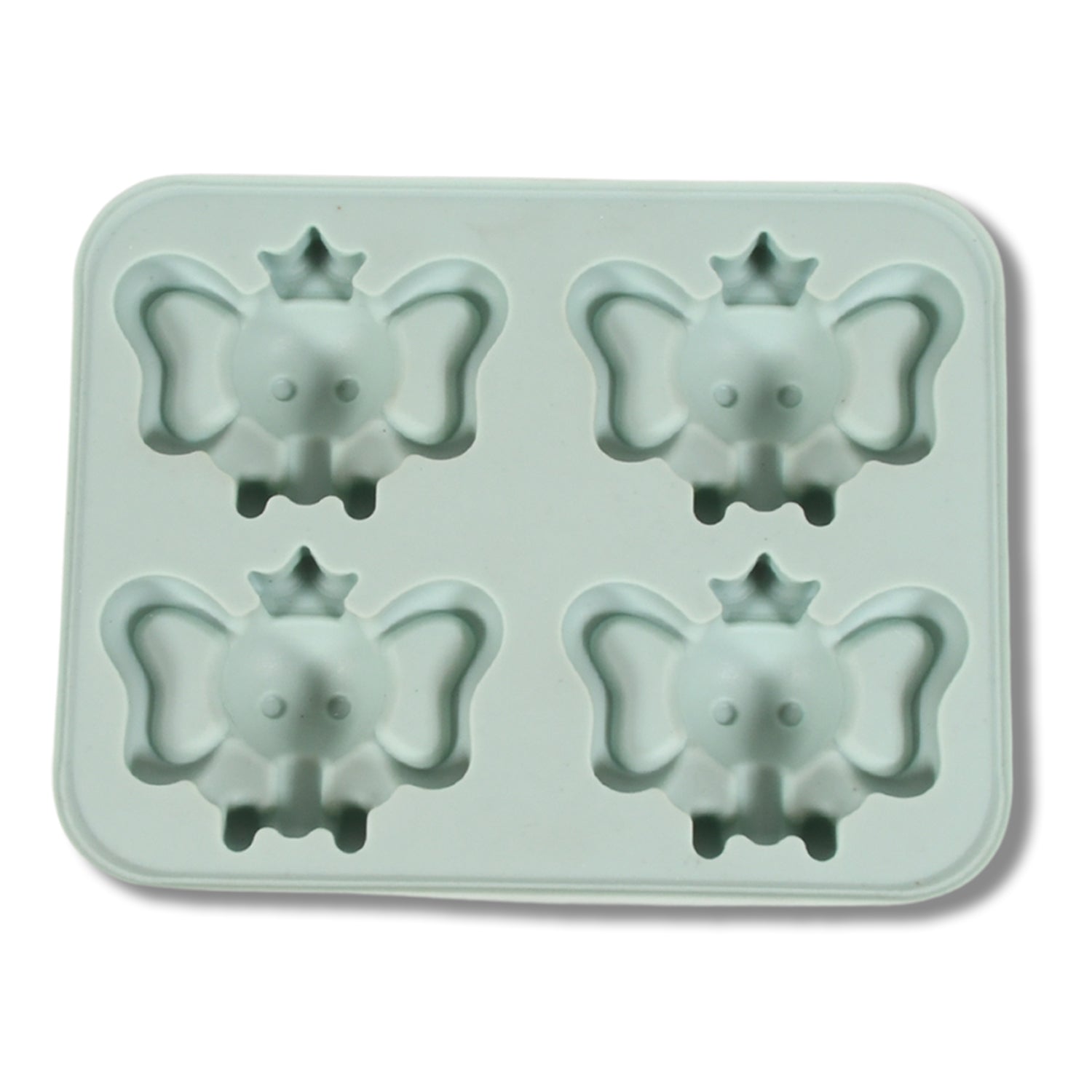 Silicone Cartoon Shape 4 Grid Ice Cube Tray Ice Cube Molds Trays Small Cubes Tray For Fridge, Flexible Silicon Ice Tray (1 pc) - infinityexculsivestore.com