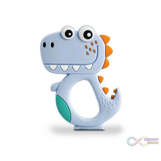 Silicone Dinosaur Teether for Baby (1 Pc / Mix Design & Color) - infinityexculsivestore.com