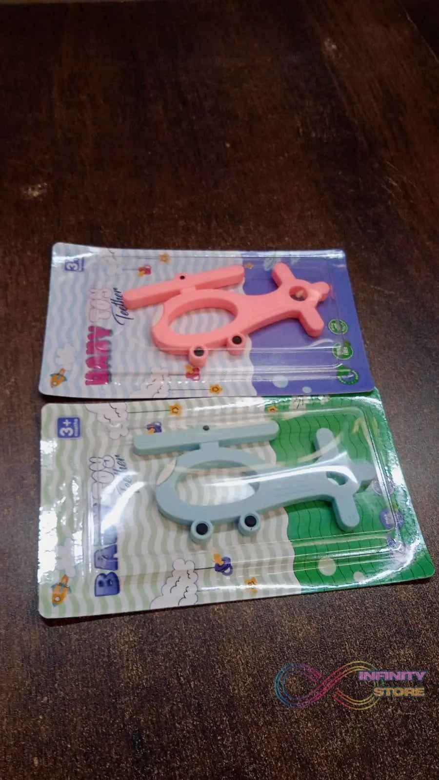 Silicone Helicopter Shape Teether for Baby (1 Pc / Mix Color) - infinityexculsivestore.com