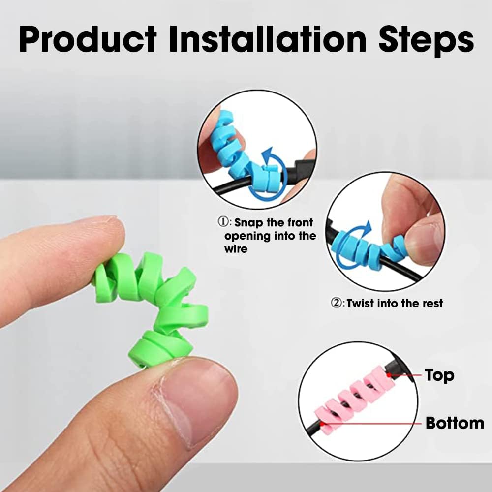 Silicone Highly Flexible Spiral Cable Wire Protector - infinityexculsivestore.com