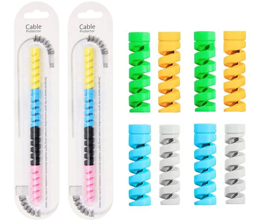 Silicone Highly Flexible Spiral Cable Wire Protector - infinityexculsivestore.com