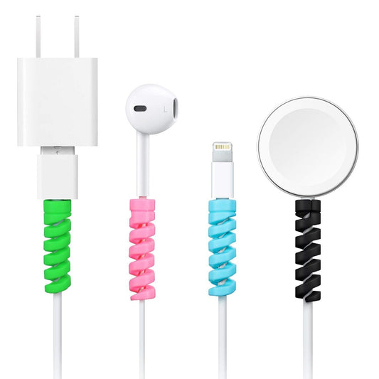 Silicone Highly Flexible Spiral Cable Wire Protector - infinityexculsivestore.com