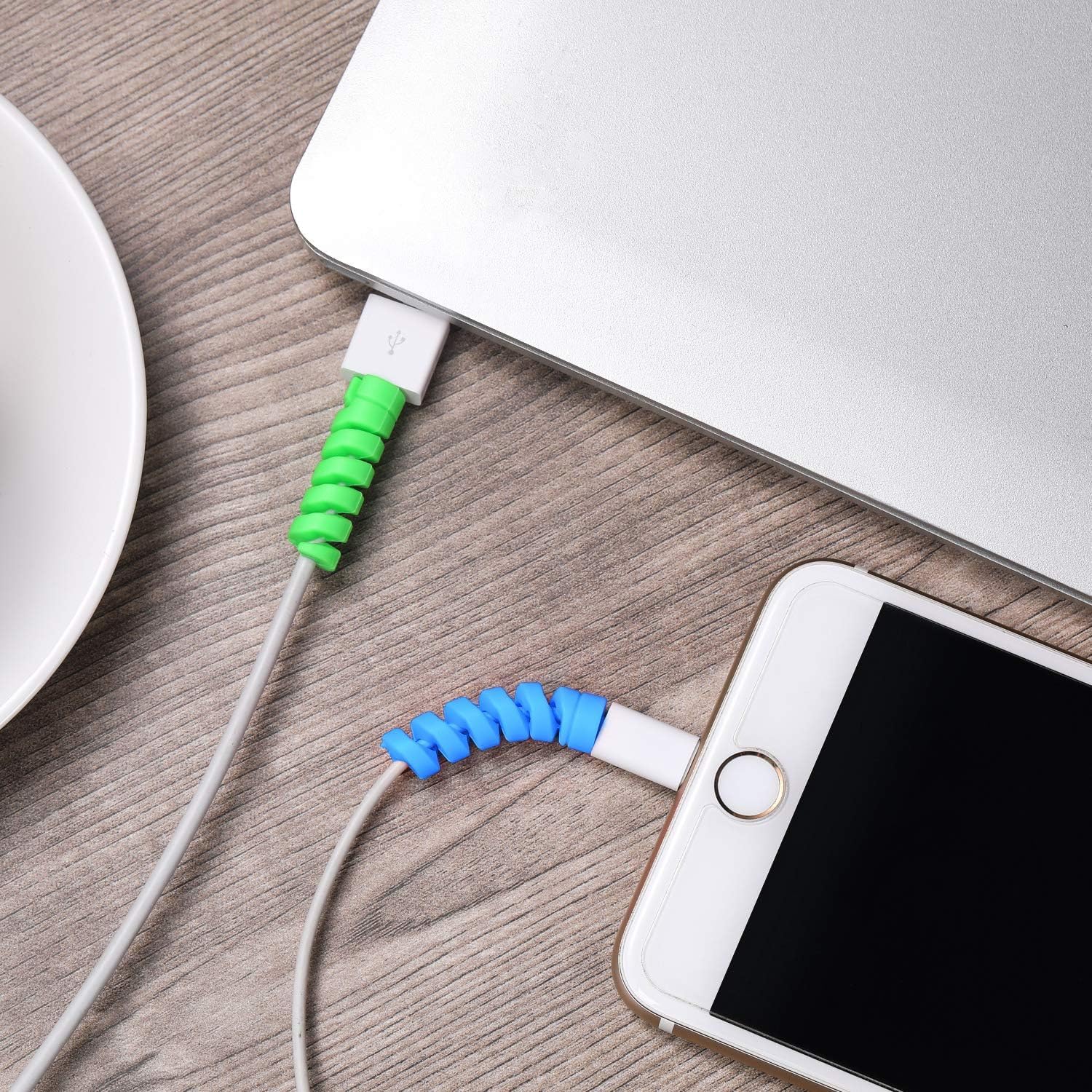 Silicone Highly Flexible Spiral Cable Wire Protector - infinityexculsivestore.com