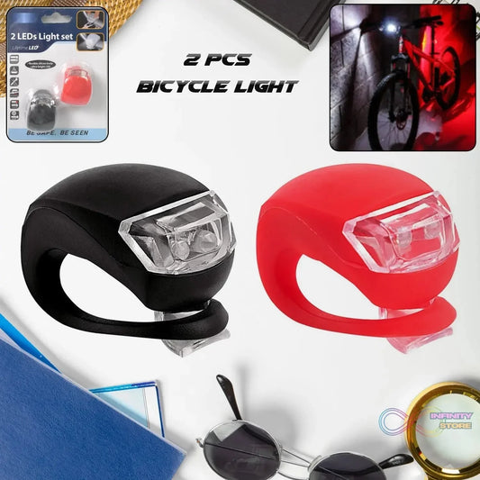 Silicone LED Bike Light Set (2 Pcs Set) - infinityexculsivestore.com