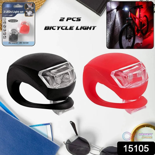 Silicone LED Bike Light Set (2 Pcs Set) - infinityexculsivestore.com