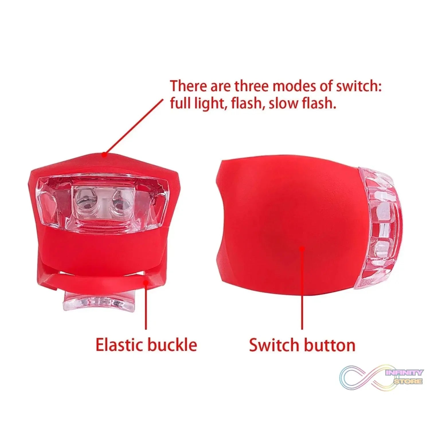 Silicone LED Bike Light Set (2 Pcs Set) - infinityexculsivestore.com
