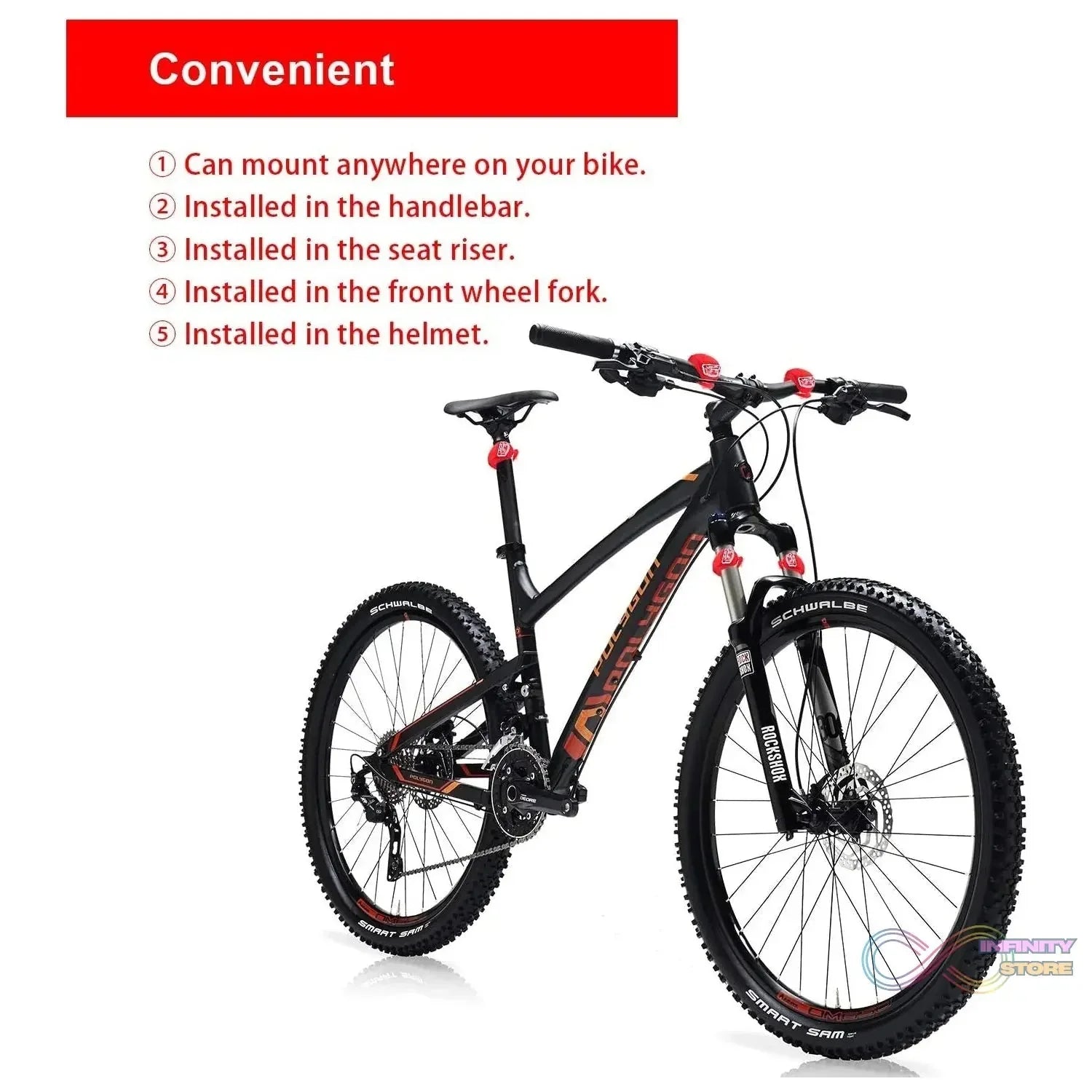 Silicone LED Bike Light Set (2 Pcs Set) - infinityexculsivestore.com