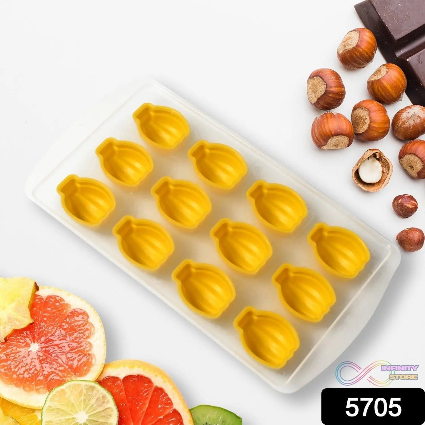 Silicone Mold Ice Cube Tray Creative Sweet Multi Type Ice Tray , Ice Cube Trays Multi Fruit Shape Ice Tray (1 Pc) - infinityexculsivestore.com
