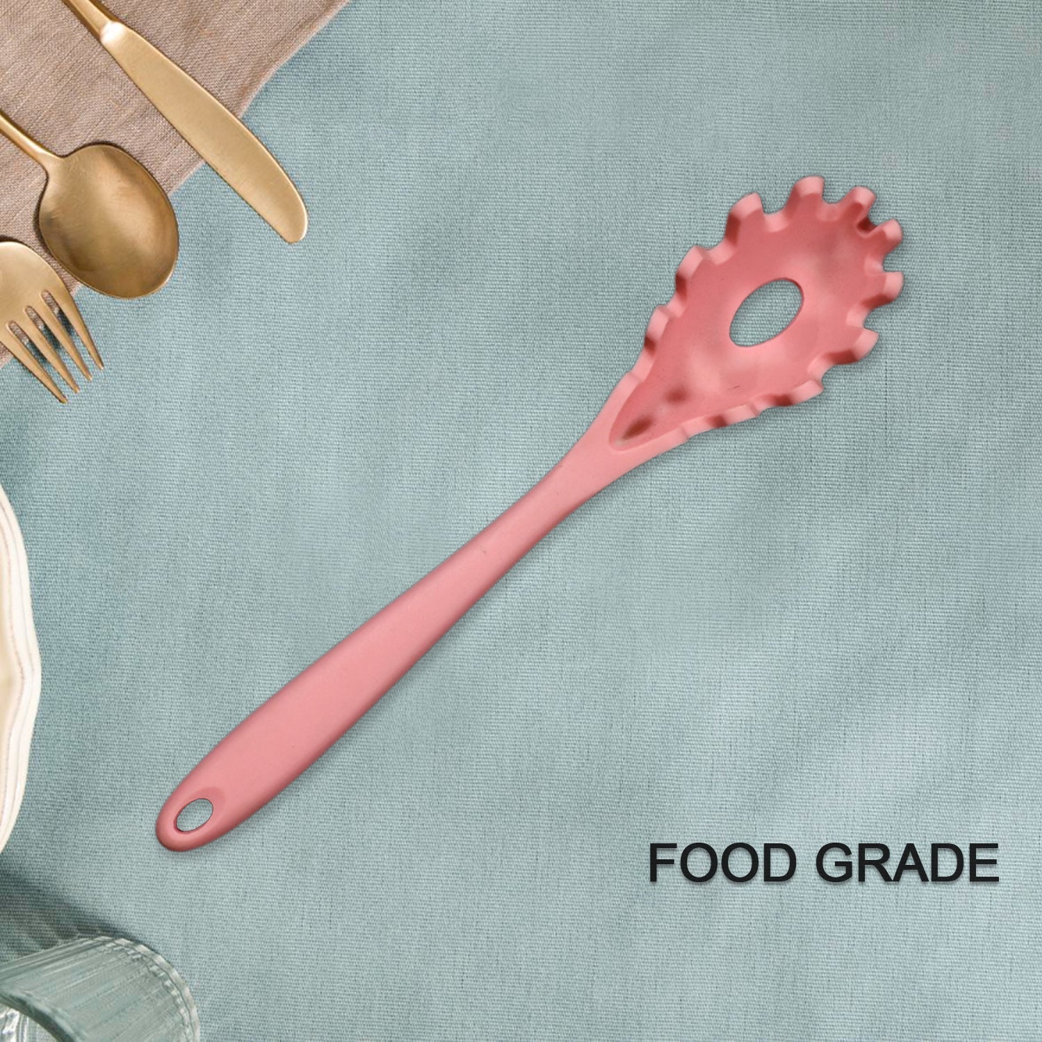Silicone Pasta Fork Spaghetti Strainer, Non - Slip Heat Resistant - infinityexculsivestore.com