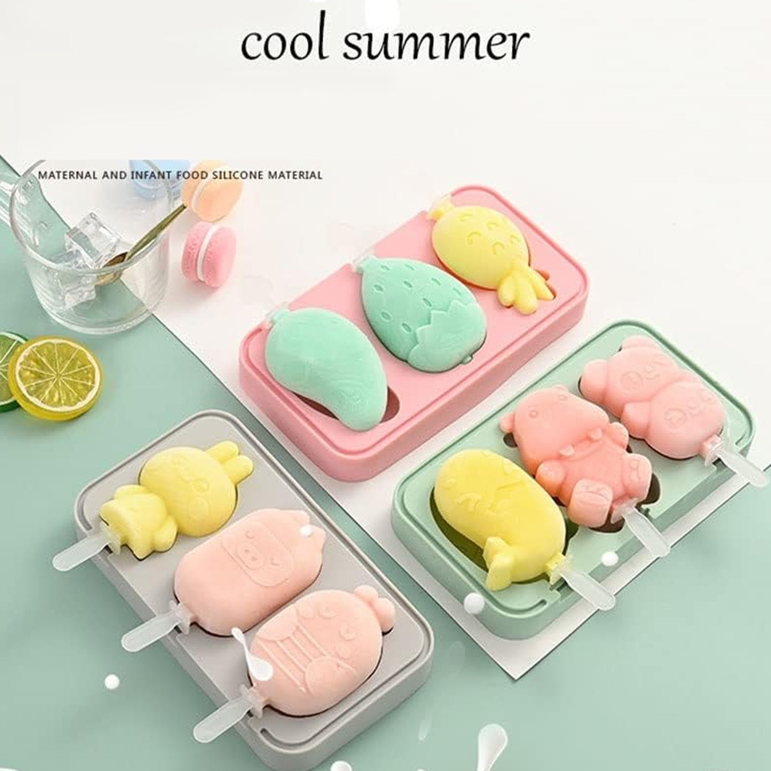 Silicone Popsicle Molds, Reusable Ice Cream Molds With Sticks And Lids. A Must - Have Popsicle Mold For Summer. - infinityexculsivestore.com