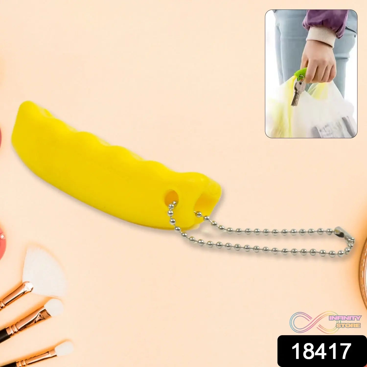 Silicone Portable Bag Device Bag Filter Hand Shopping Bag Carry Tool Key Chain (1 Pc) - infinityexculsivestore.com